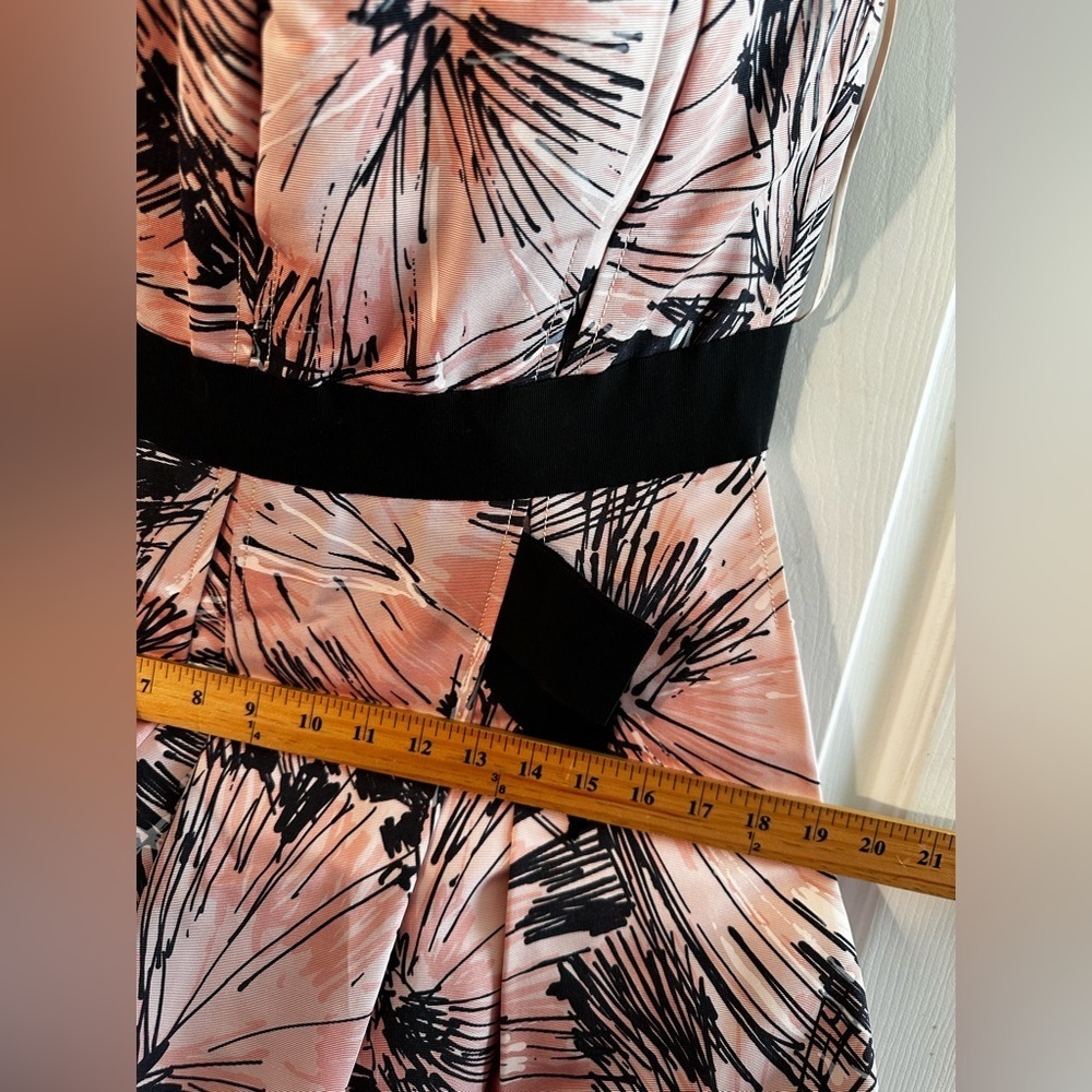 CAROLINA HERRERA 10 Silk Splash Parasol Strapless Cocktail Pink Dress MADE USA - Picture 9 of 16